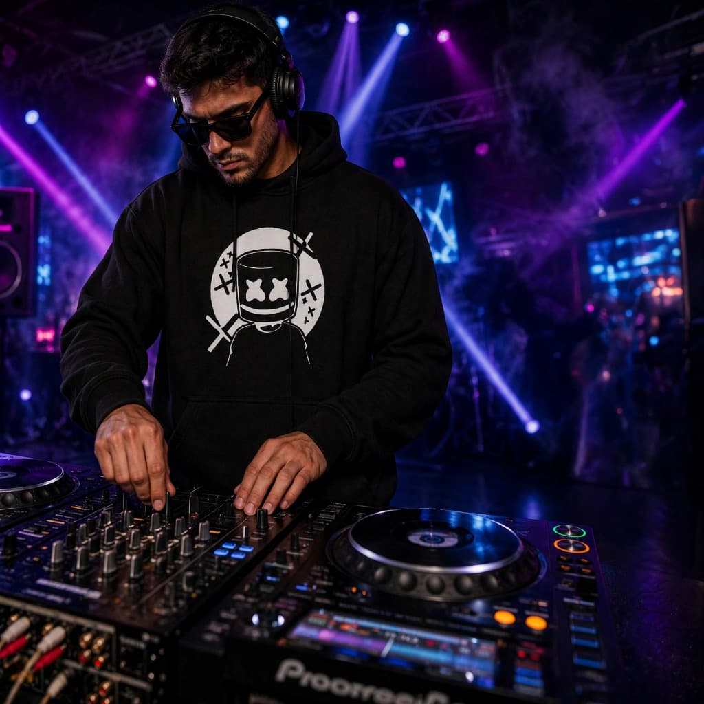 Moletom 1Peça  DJ Marshmallow Unissex Boneco Blusa de Frio Casaco Novidade Blusa De Frio Abrigo Casual marc cucurella