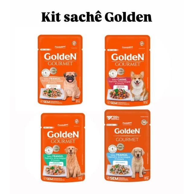 Kit Sache Golden Gourmet Cães