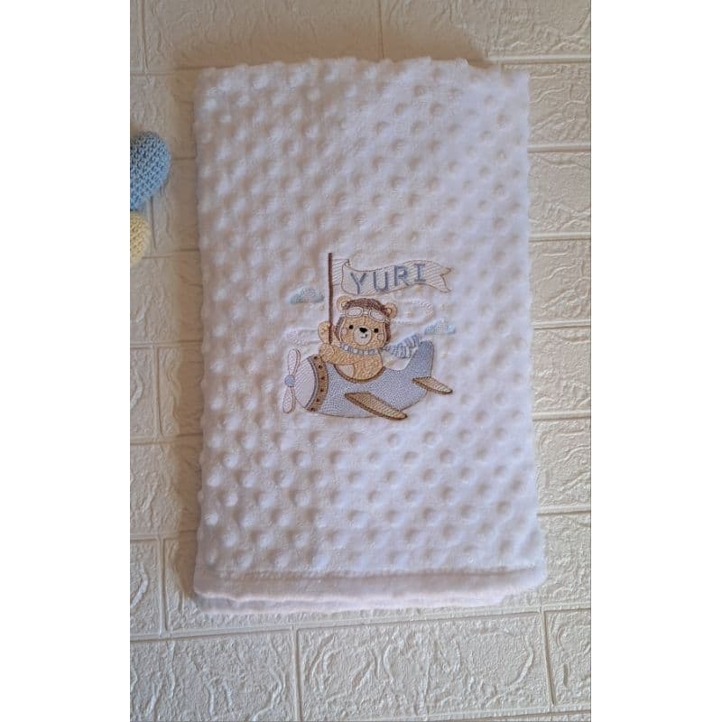 Coberta pipoquinha antialérgico personalizado/bebê