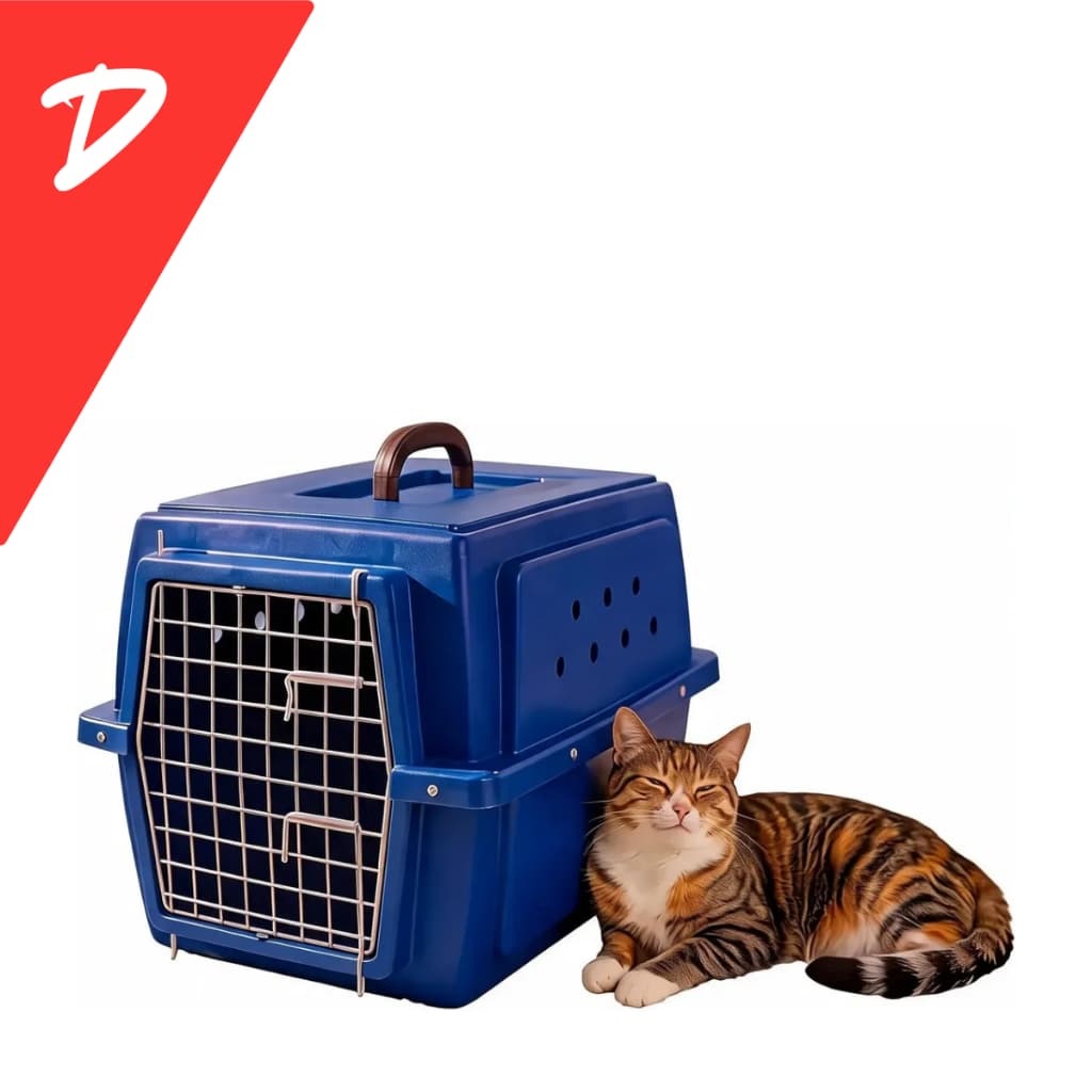 Caixa Transporte Grade De Ferro Pet 50x32x28 N.2 Cão Gato