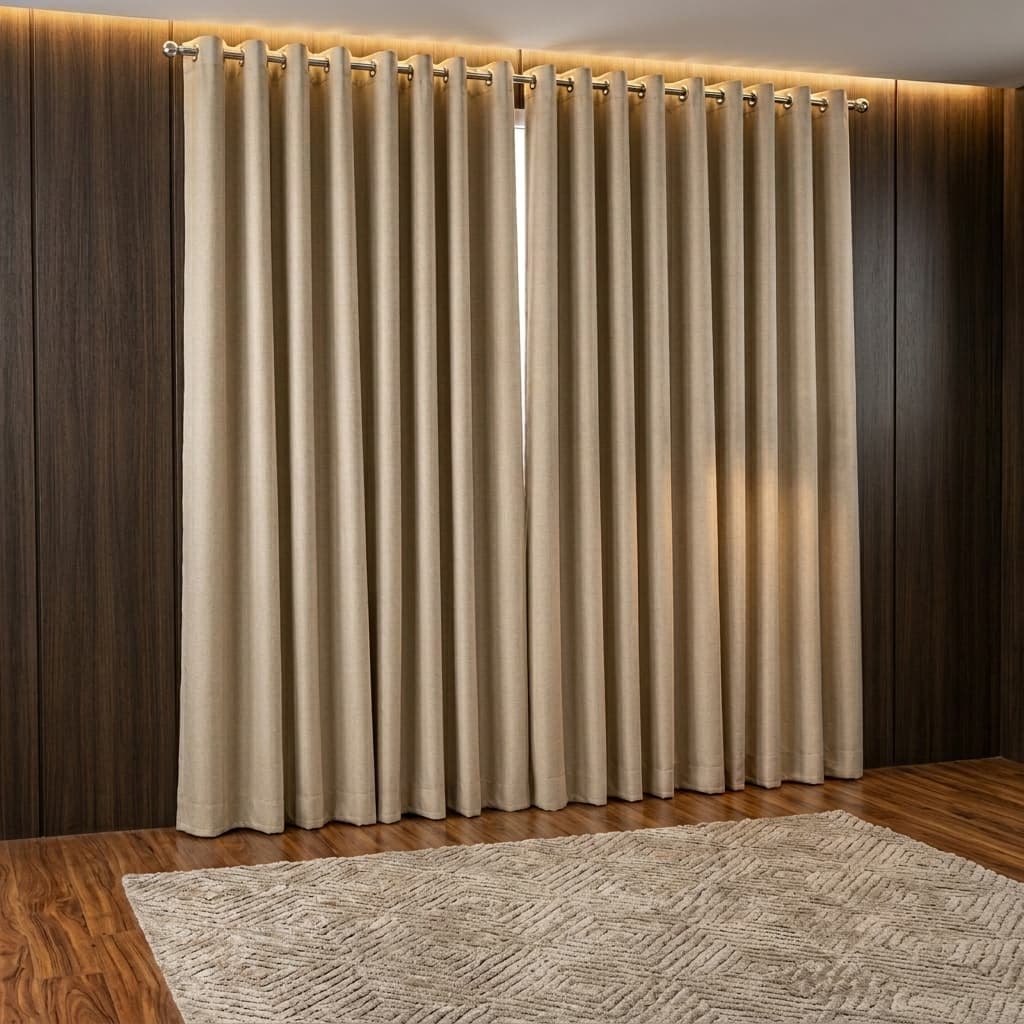 Cortina Blackout Premium Corta Luz para Sala e Quarto, Elegante, Resistente e Fácil de Instalar