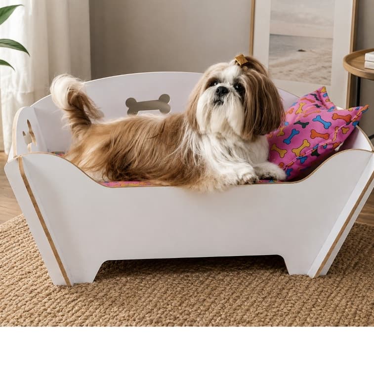 Cama Cão Gato Estampada Travesseiro Almofada Confortável 65x40