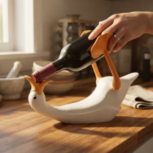 Porta Vinho Suporte Garrafa Ganso Divertido Decorativo 3D GARRAFA VAZIA