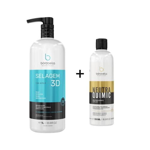 Kit Borabella Selagem 3D Brilho Gloss + NeutraQuimic – Selagem Capilar, Brilho Intenso