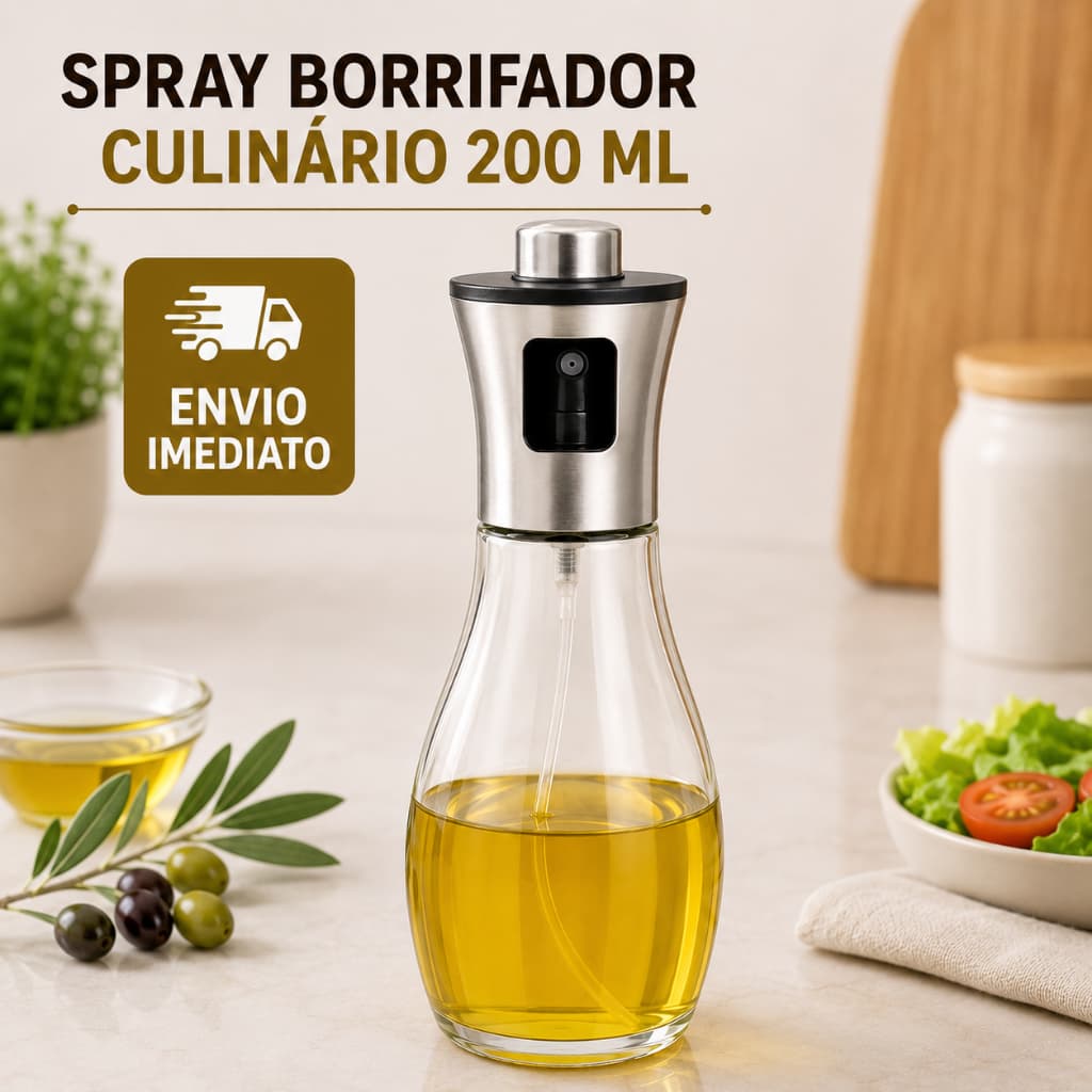 Spray Borrifador Pulverizador Cozinha Azeite Vinagre Molho Galheteiro