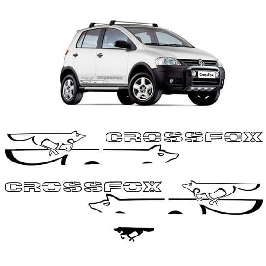Kit Faixa Crossfox 2008 E 2009 Adesivo Lateral E Traseiro