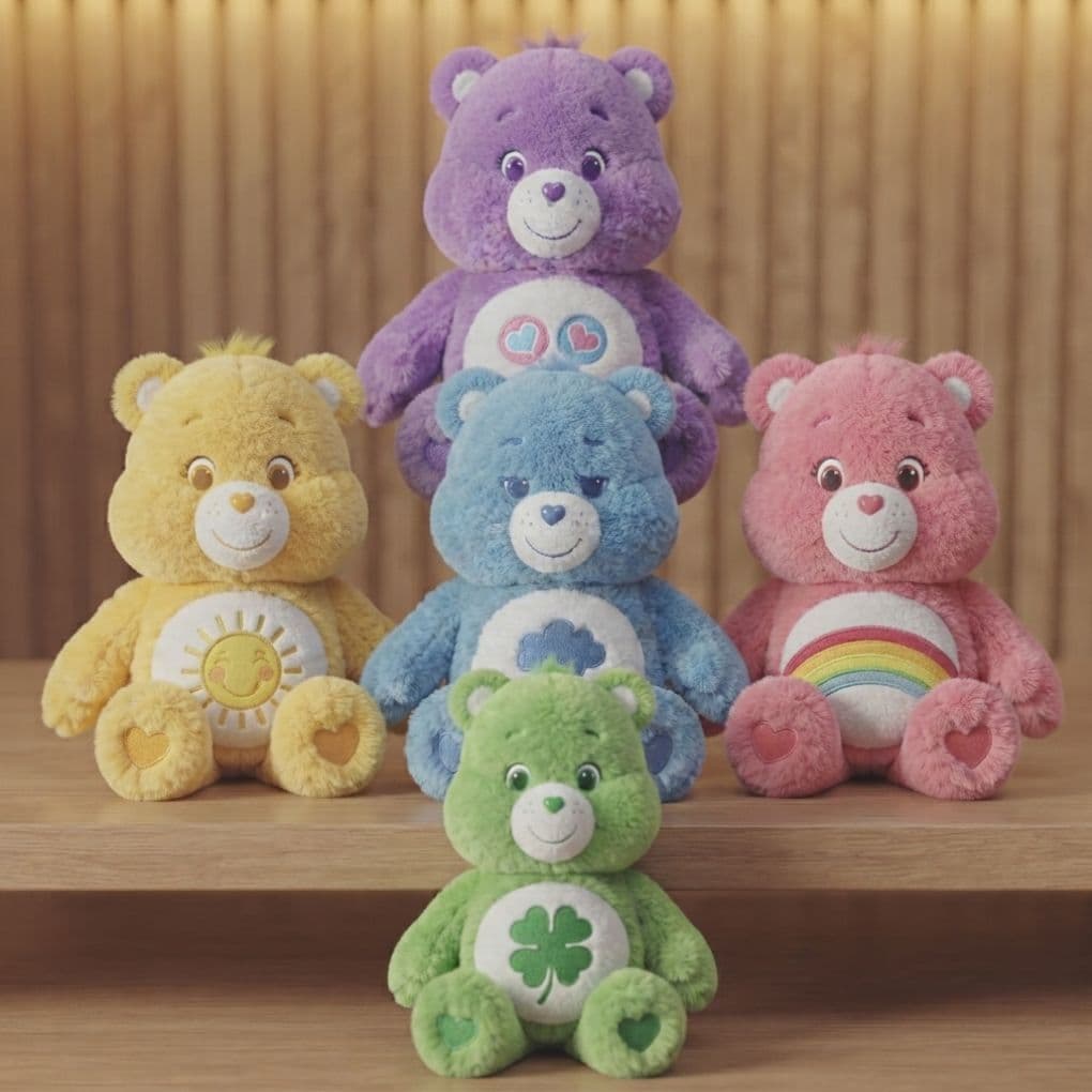 Cuidados ursos de pelúcia kawaii carebears arco-íris urso de pelúcia anime hobby brinquedo  bonecas