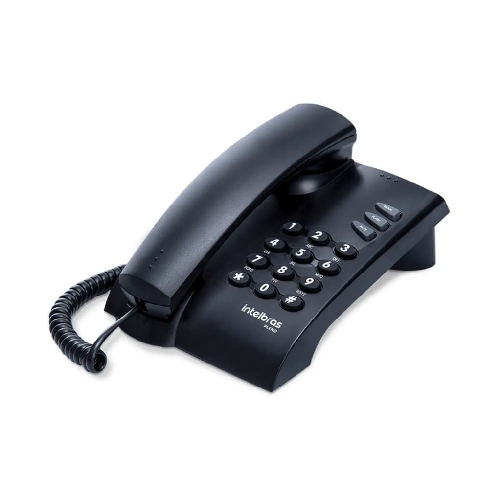 Telefone Intelbras Pleno Com Fio Preto 4080051