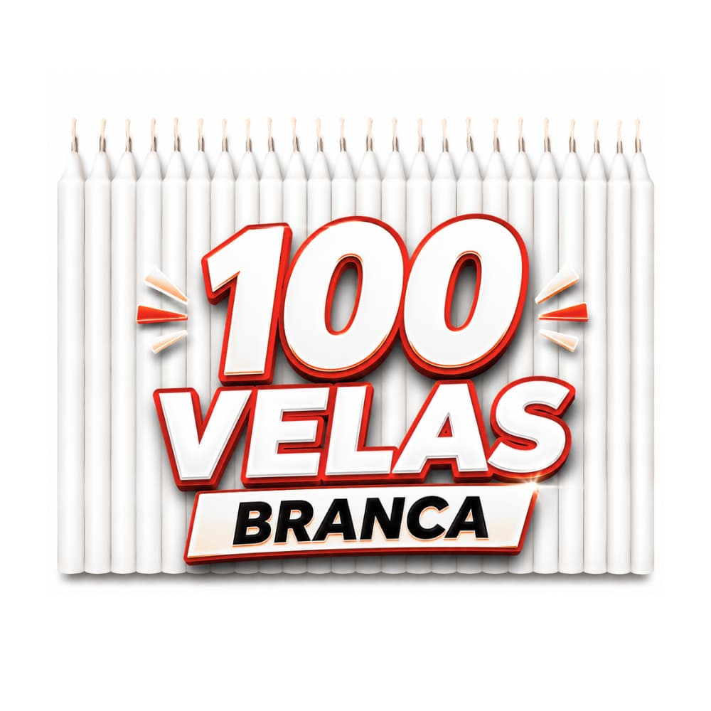 Kits Velas Palito Branca Parafina Pura - 16 x 1,2cm - Atacado