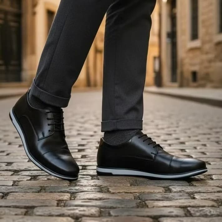 Sapato Casual Masculino Oxford Confortável Preto Marrom Sapatenis Festa Casamento Trabalho Social