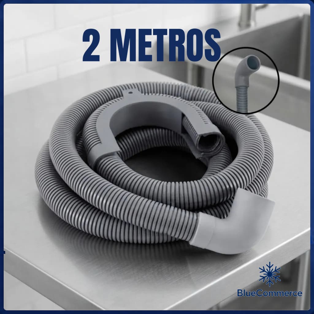 Mangueira Maquina De Lavar Saida Agua 2 Metros 3,5cm Bocal