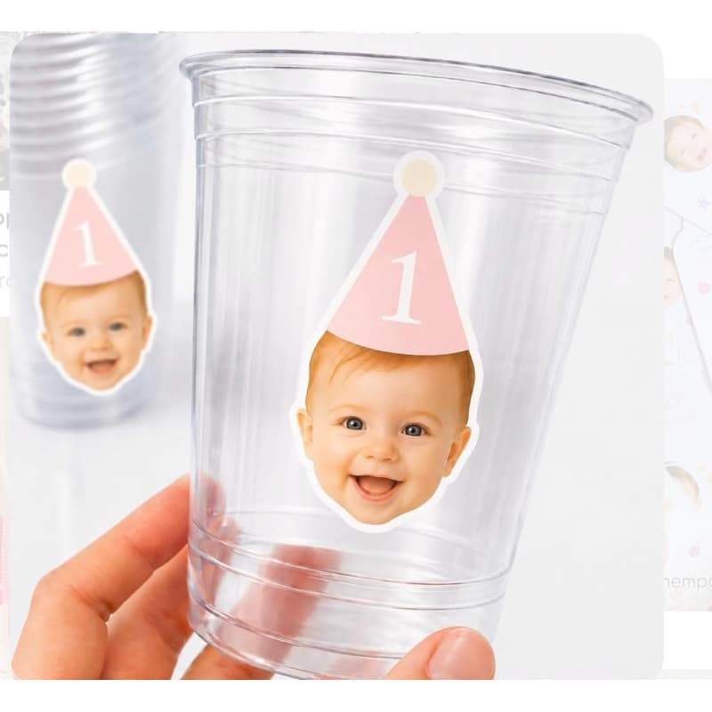 Adesivos Personalizados para Copo e lembrancinhas / Perfeito para sua Festa