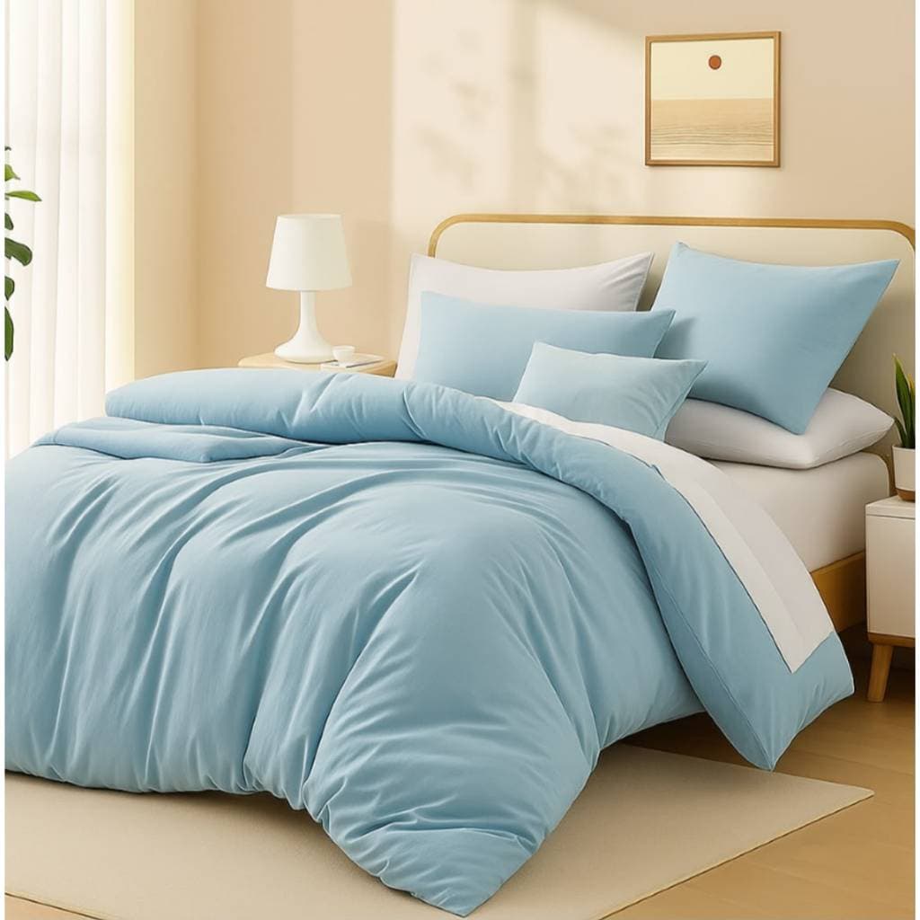 Capa DUVET De Edredom KING Com Zíper Toque de Algodão 400 Fios Luxo Coberdrom LENÇOL DUPLO