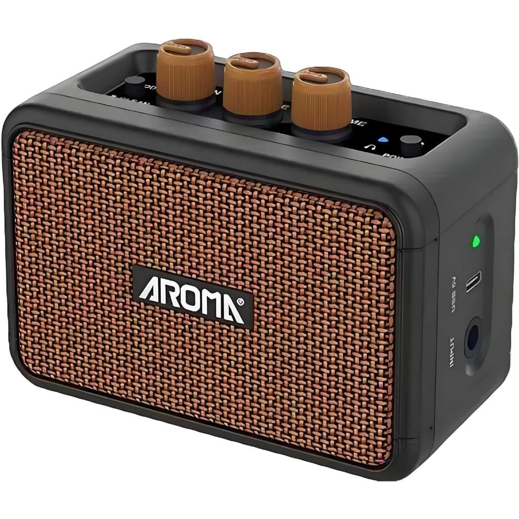 Amplificador de Guitarra Portátil AG-04 5W com Bluetooth e Bateria Recarregável
