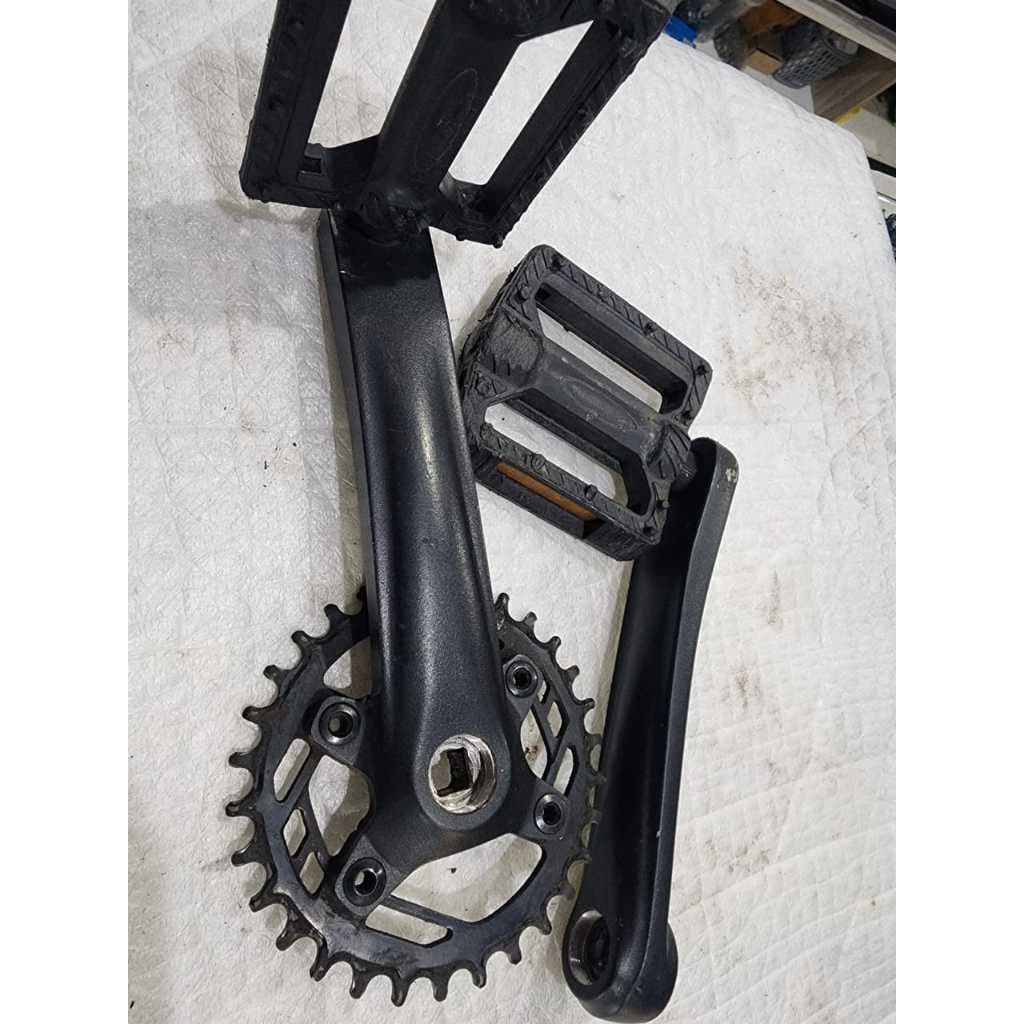 Pedivela prowhell 175 30t com pedal 10v ponta quadrada bike desmontada pedal vai de cortesia imagens reais do produto