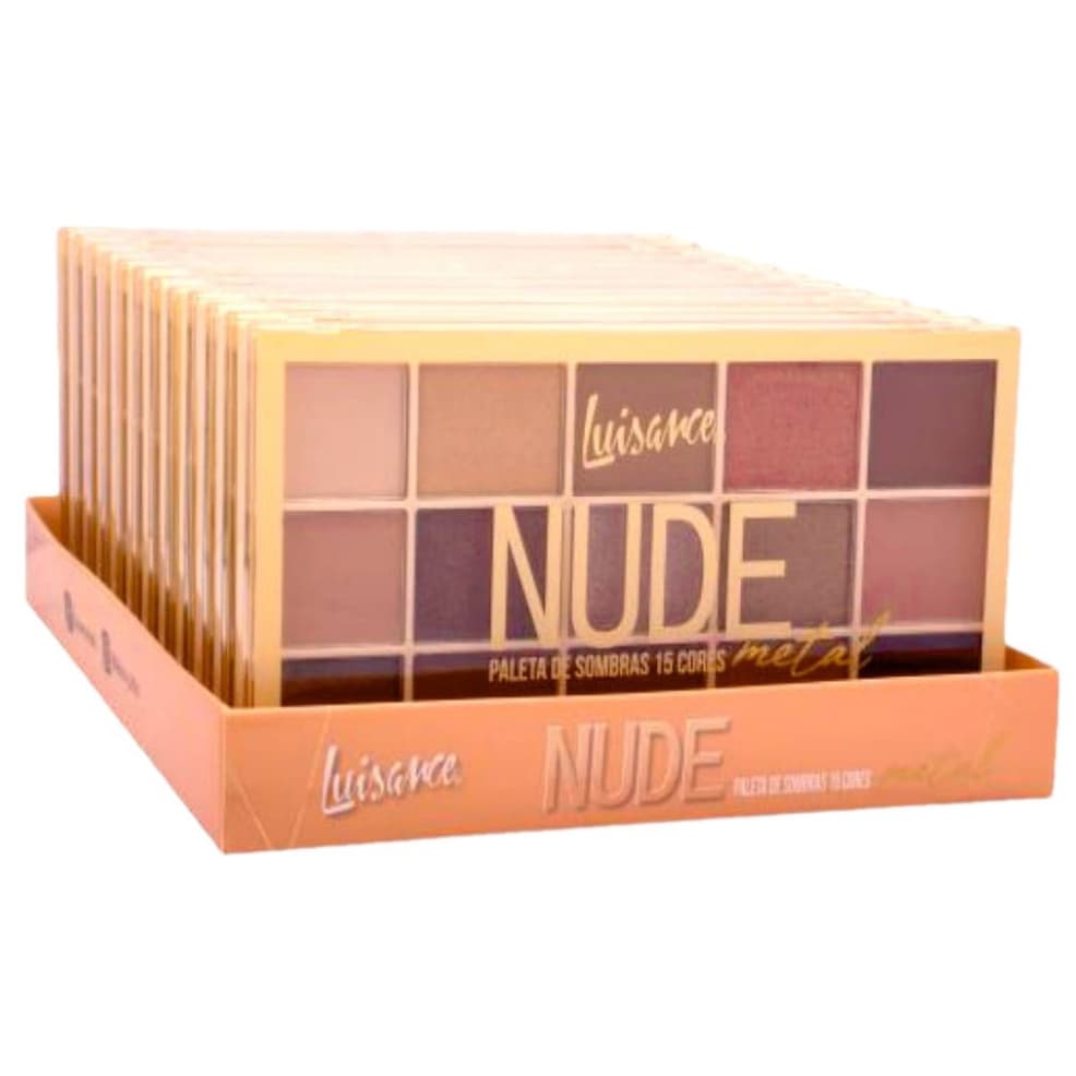 Paleta de Sombras 15 cores Nude Metal - Luisance