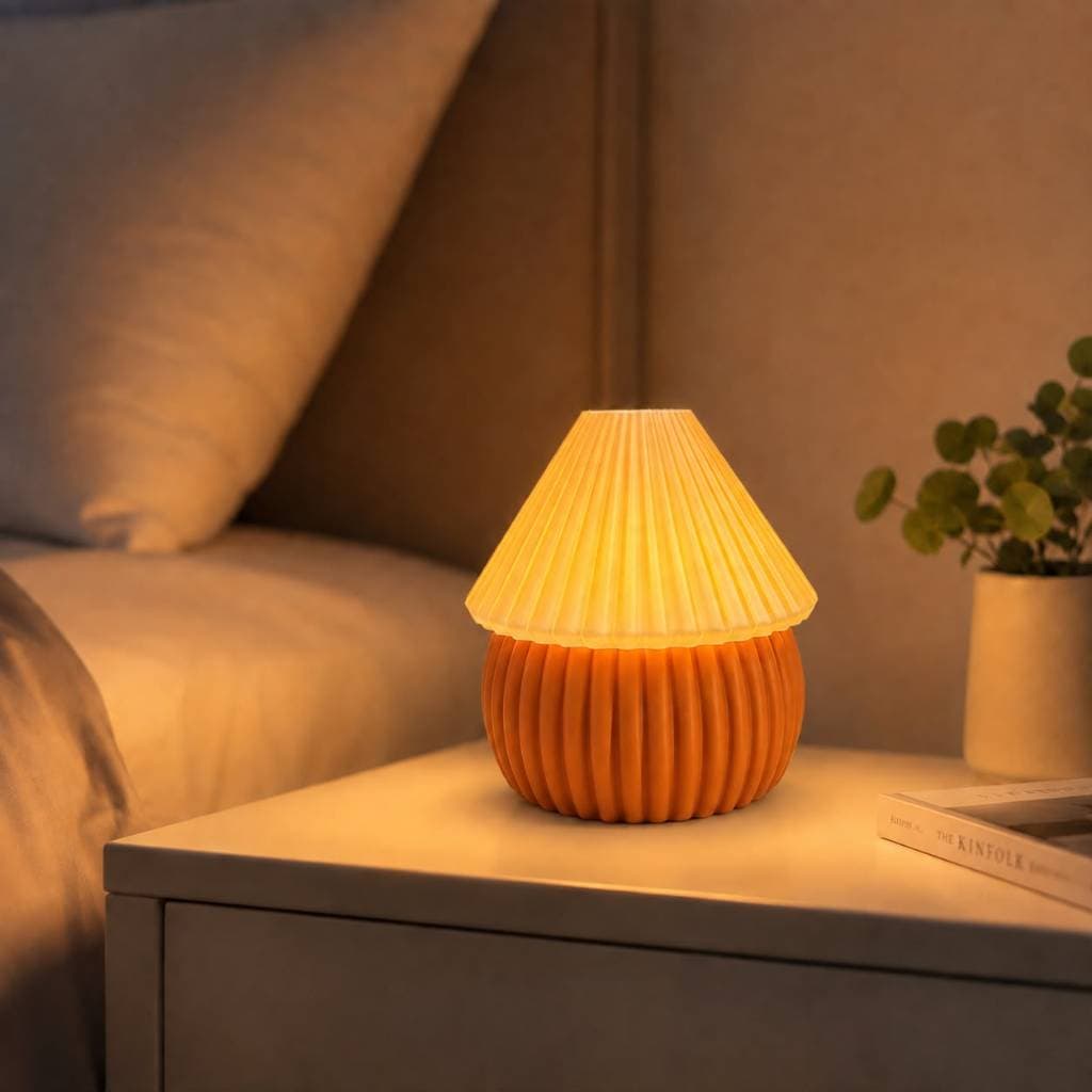 Luminária Lumiê Mini Decorativa LED Abajur Pequeno 9cm para Quarto, Mesa e Decoração 3D
