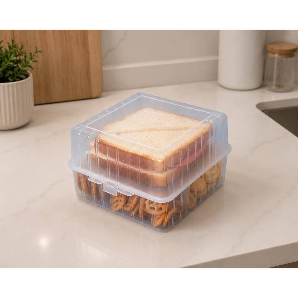 Porta Sanduíche Sanduicheira Com Divisorias Lanche Pão São Bernardo