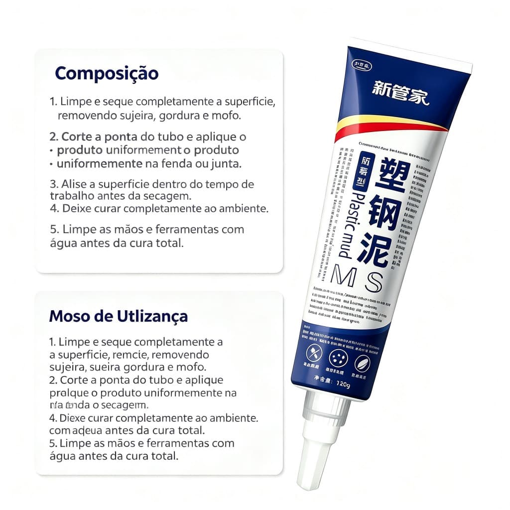 Selante Antimofo Impermeável 120ml Vedação Durável para Banheiro Cozinha Pia Frestas e Juntas