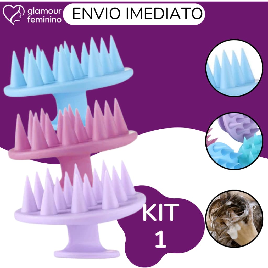 Escova Massageadora Capilar - Kit de Beleza Completo - Cuidado Capilar Inovador - Massagem Capilar