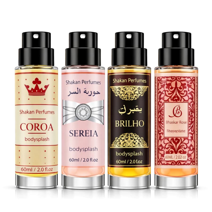 KIT 4x PERFUMES ARABE FEMININO DE QUALIDADE ESSENCIA CONCENTRADA ALTA FIXAÇÃO