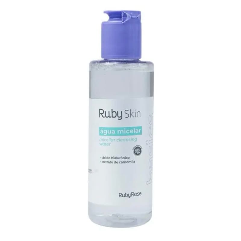Água Micelar com Ácido Hialurônico Limpeza Completa Ruby Skin 150ML HB-303
