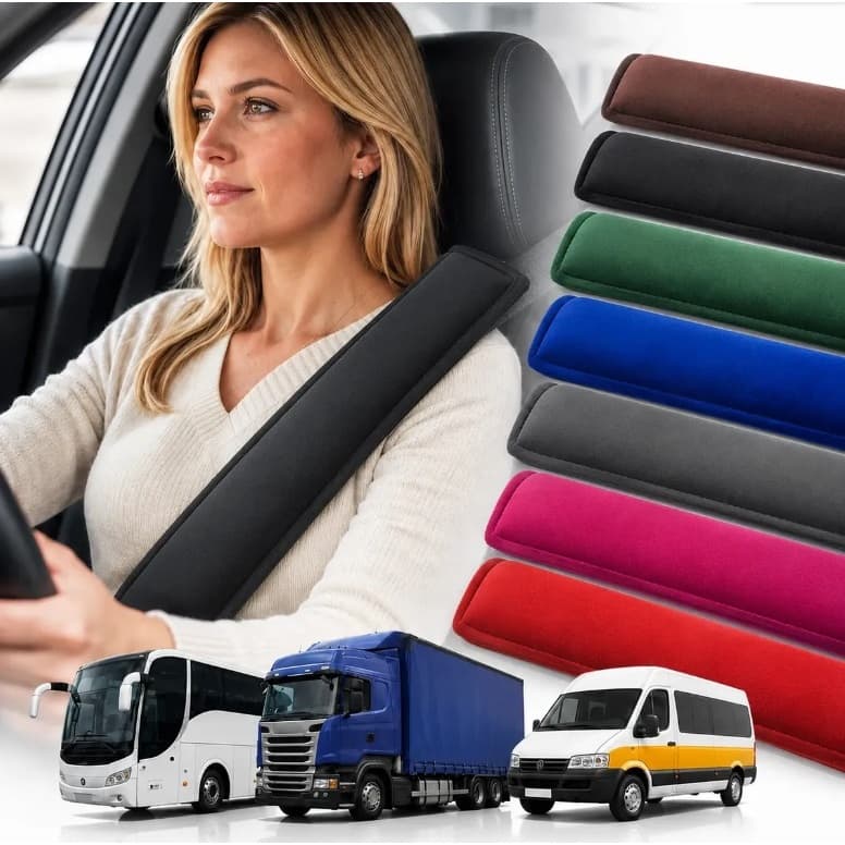 CAPA  DE CINTO DE SEGURANÇA GRANDE PARA MOTORISTAS DE CAMINHÃO ONIBUS VANS E VEICULOS COM CINTOS MAIORES 80CM