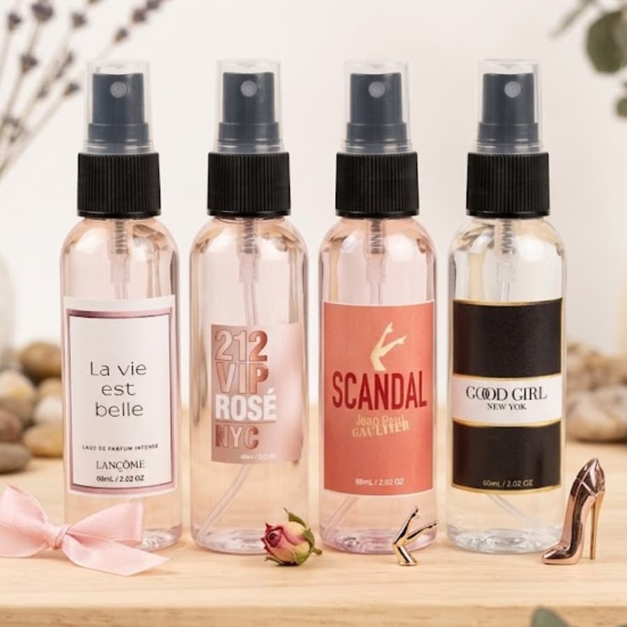 KIT 4x PERFUMES FEMININO DE QUALIDADE ESSENCIA CONCENTRADA ALTA FIXAÇÃO