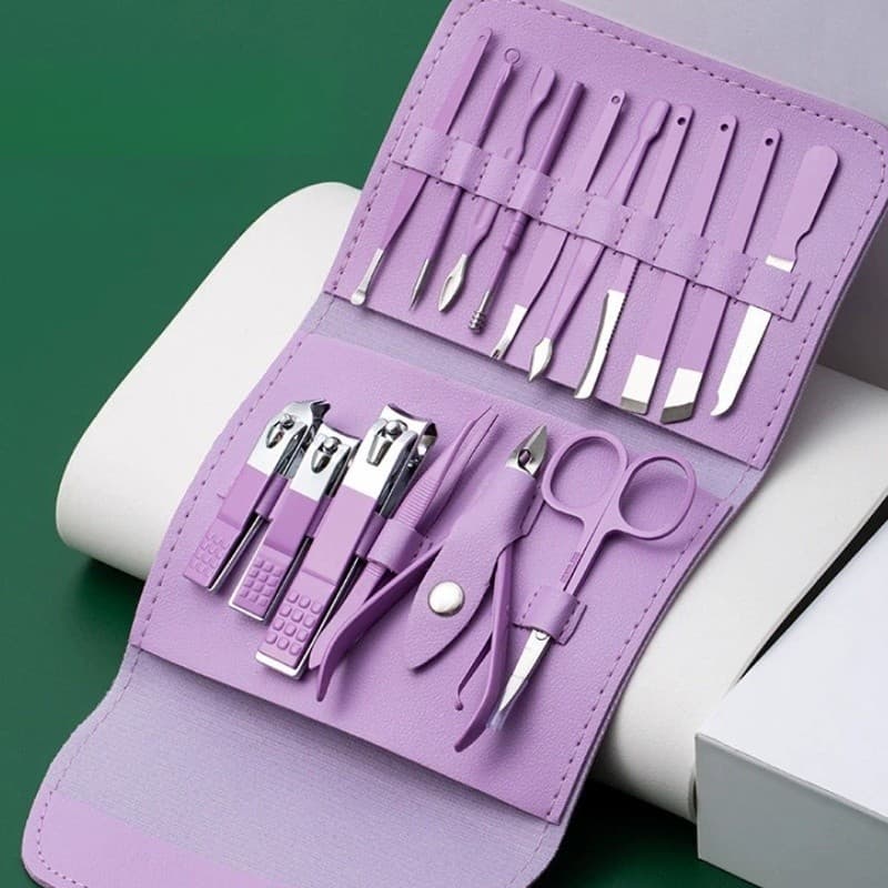 Conjunto de Facas de Unhas Kit Completo Praticidade Portátil