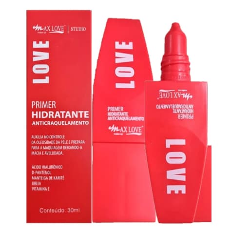 Primer Facial Max Love Anticraquelamento - Hidratação Intensa, Toque Seco, Uniformiza a Pele