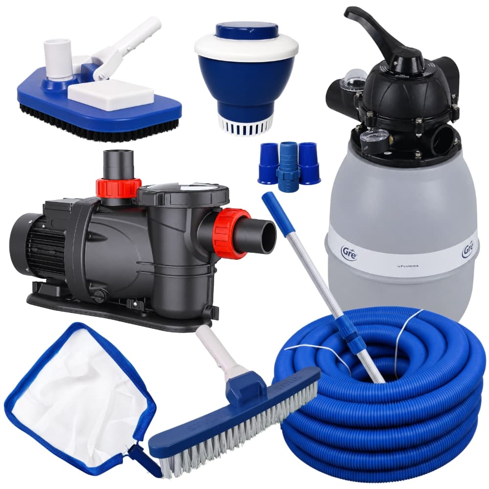 Kit Piscina Filtro Veico GRE200 19000L Bomba Lepono 1/4cv Limpeza Mangueira Clorador Cabo