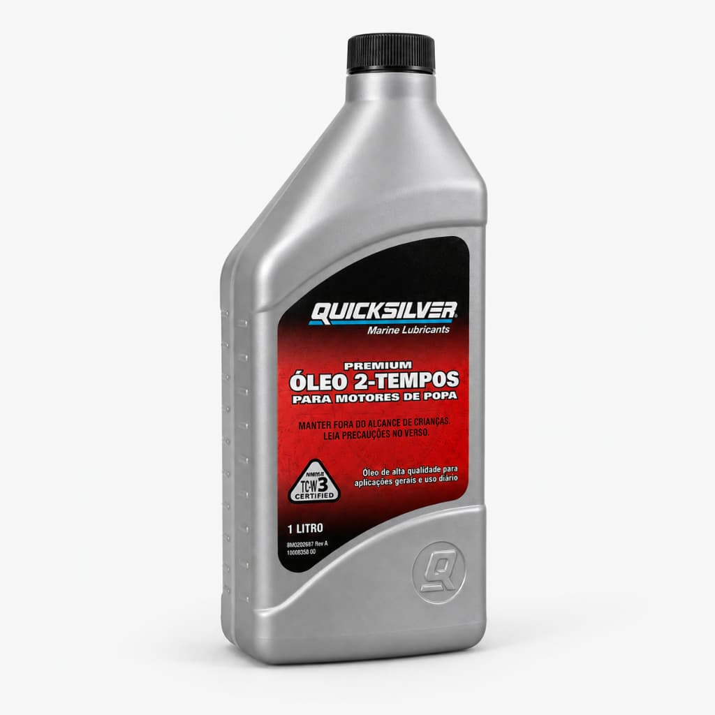 Óleo Motor TCW3 2T Quicksilver 500ML Motor de Popa e Moto Aquatica