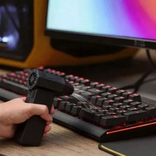 Mini Soprador de Ar Turbo Jet Fan: potente, compacto e ideal para limpar PC, teclado, eletrônicos e cantos difíceis!