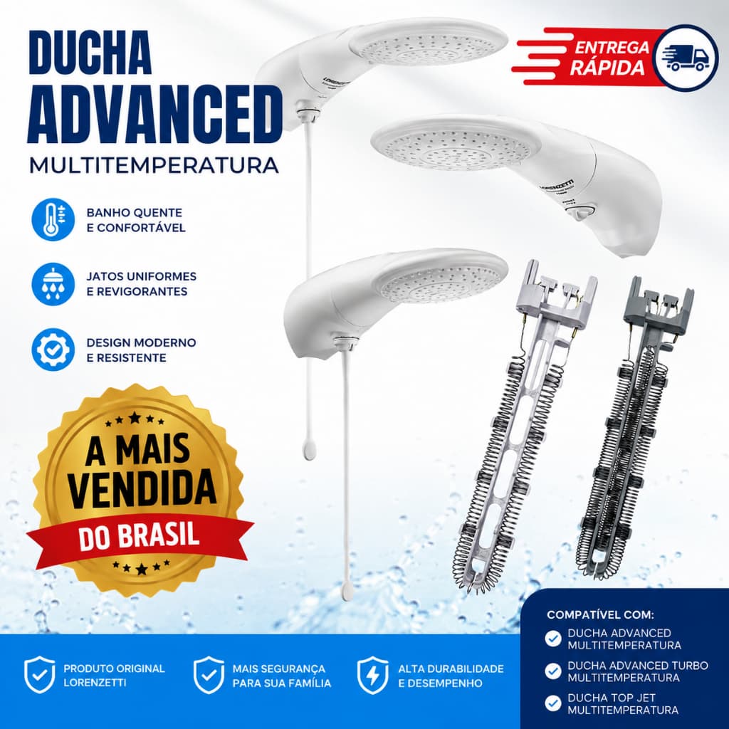 Resistência Lorenzetti Advanced 127V 5500W – Para Ducha Multitemperatura