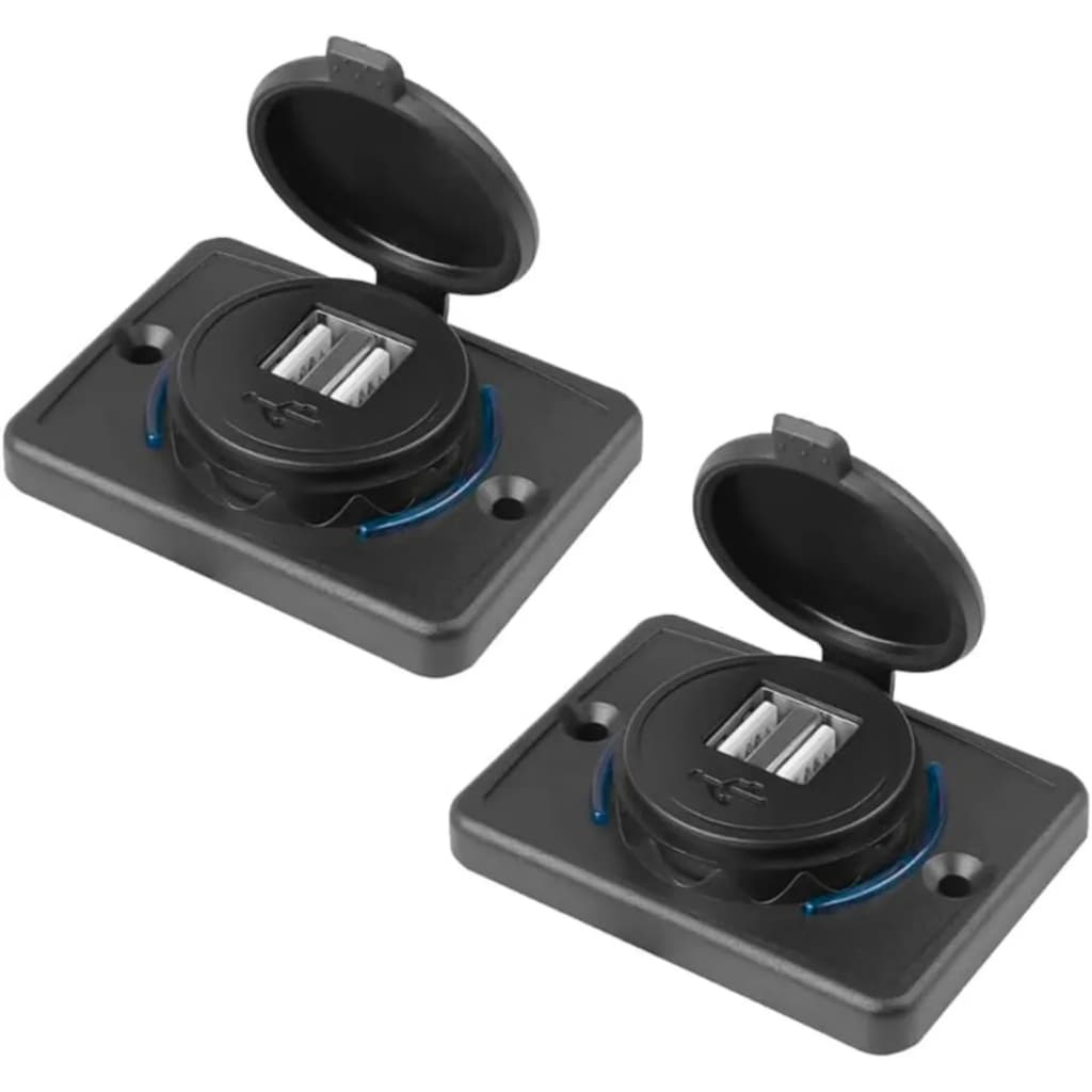 Carregador Veicular USB 2 Saídas 3.1A Rápido Azul