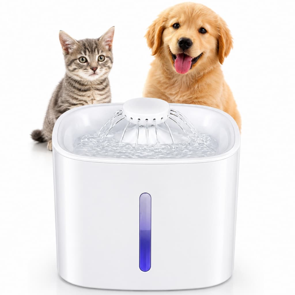 Bebedouro Automático Fonte De Água 3L Para Gatos Cães Com Filtro Sensor Silencioso LED Bivolt Pets