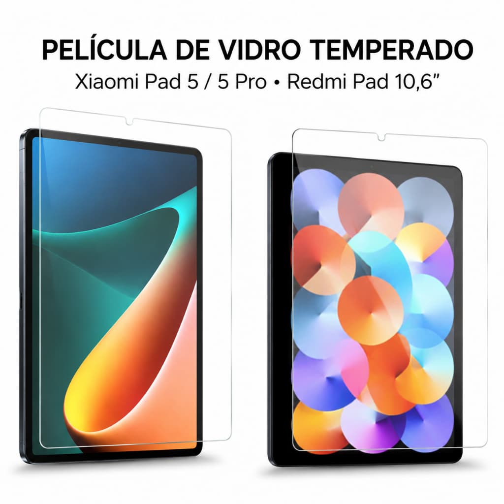 Película de Vidro Temperado para Xiaomi Mi Pad 5 5 Pro 11Polegadas e Redmi Pad 10,6 Proteção de Tela Full