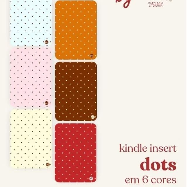 Kindle Insert Card Dots Decoração para Kindle Leitor Digital