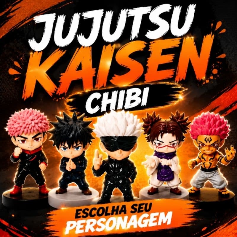 Miniatura Jujutsu Kaisen Chibi Pintada à Mão | Gojo, Sukuna, Itadori e Mais | Escolha Seu Personagem