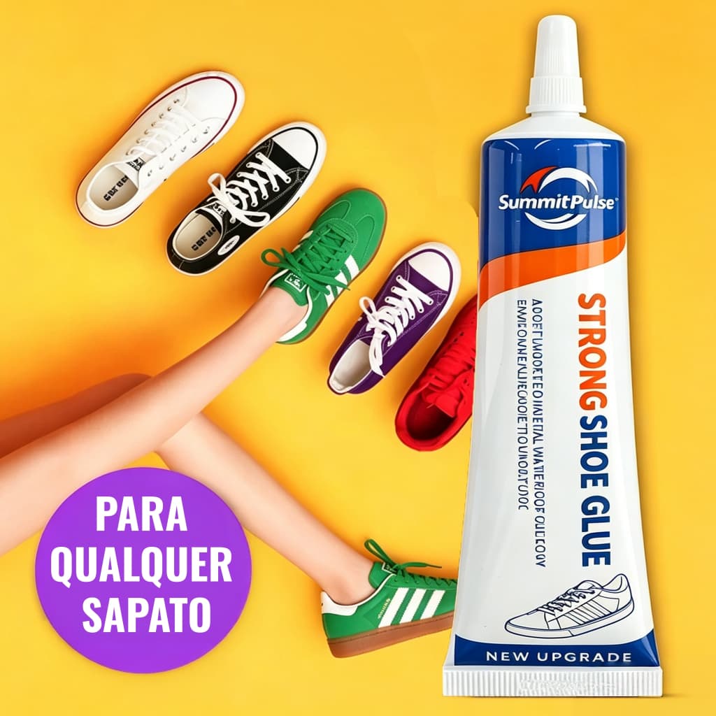 Cola transparente,forte e inodora para reparo de calçados, 60ml. Indicada para solas, saltos e consertos de bolsas/malas