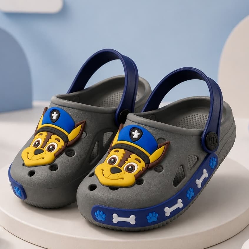 Babuche Infantil Menino Confortavel Calce Fácil Cachorro Divertido Promoção Sandália Infantil Menino