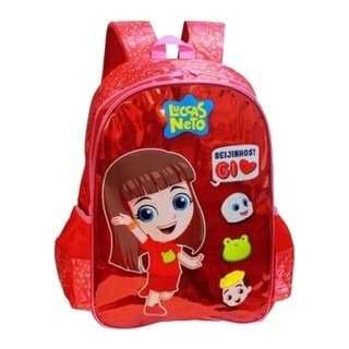 Mochila Escolar Luccas Neto Oficial Gi Aventureira Beijinhos