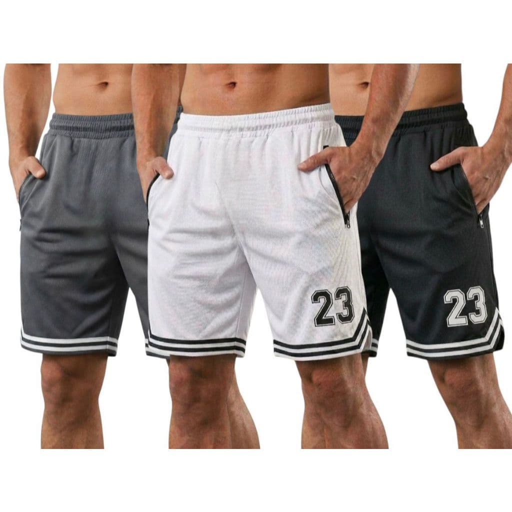 Kit 3 Shorts Basquete DryFit Confortavel Em Várias Cores e Tamanhos Verão Casual Esportivo Em Desconto