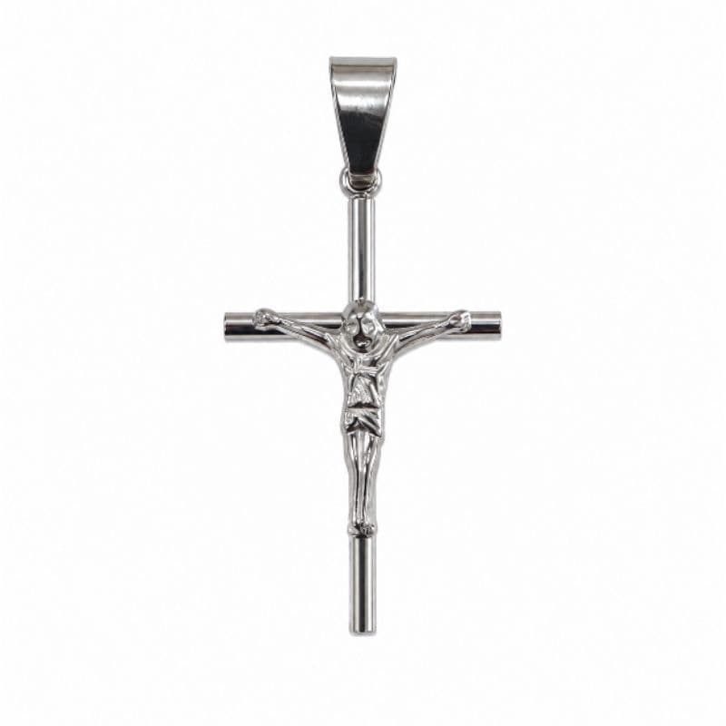 PINGENTE CRUCIFIXO EM AÇO INOXIDÁVEL
