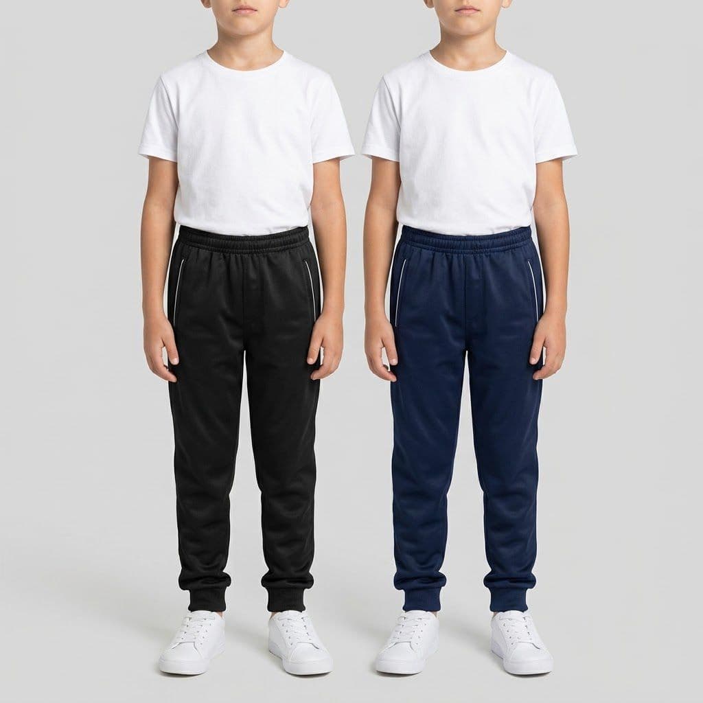 Kit 2 ou 1 Calça Unissex Modelo Infantil Com Elástico na cintura Cordão Ajustável Bolsos Laterais