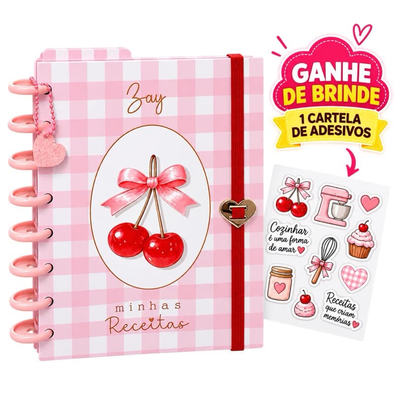 Caderno de Receitas Personalizado com Nome | Livro de Receitas Exclusivo | Presente Criativo e Único
