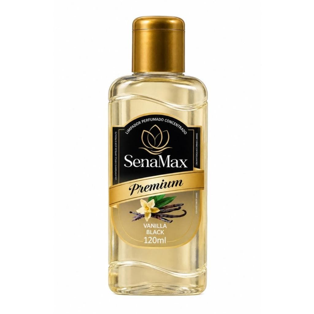 Limpador Perfumado Concentrado SenaMax Premium Vanilla Black 120ml Aroma para Casa