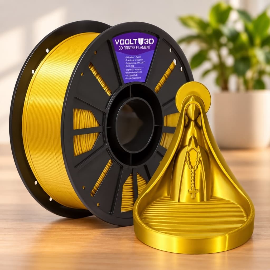 Filamento PLA 3D Dourado Qualidade Premium Para Impressão 3D
