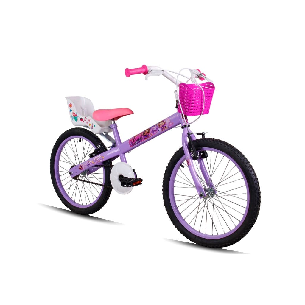 Bicicleta Infantil Aro 20 ProX Luma Com Cestinha e Cadeirinha de Boneca