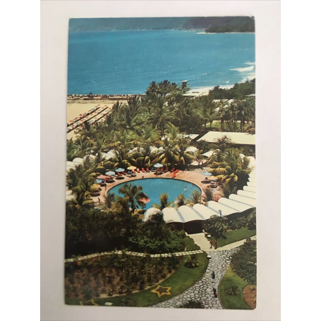 post card hotel Macuto Sheraton venezuela anos 80 original vintage top
